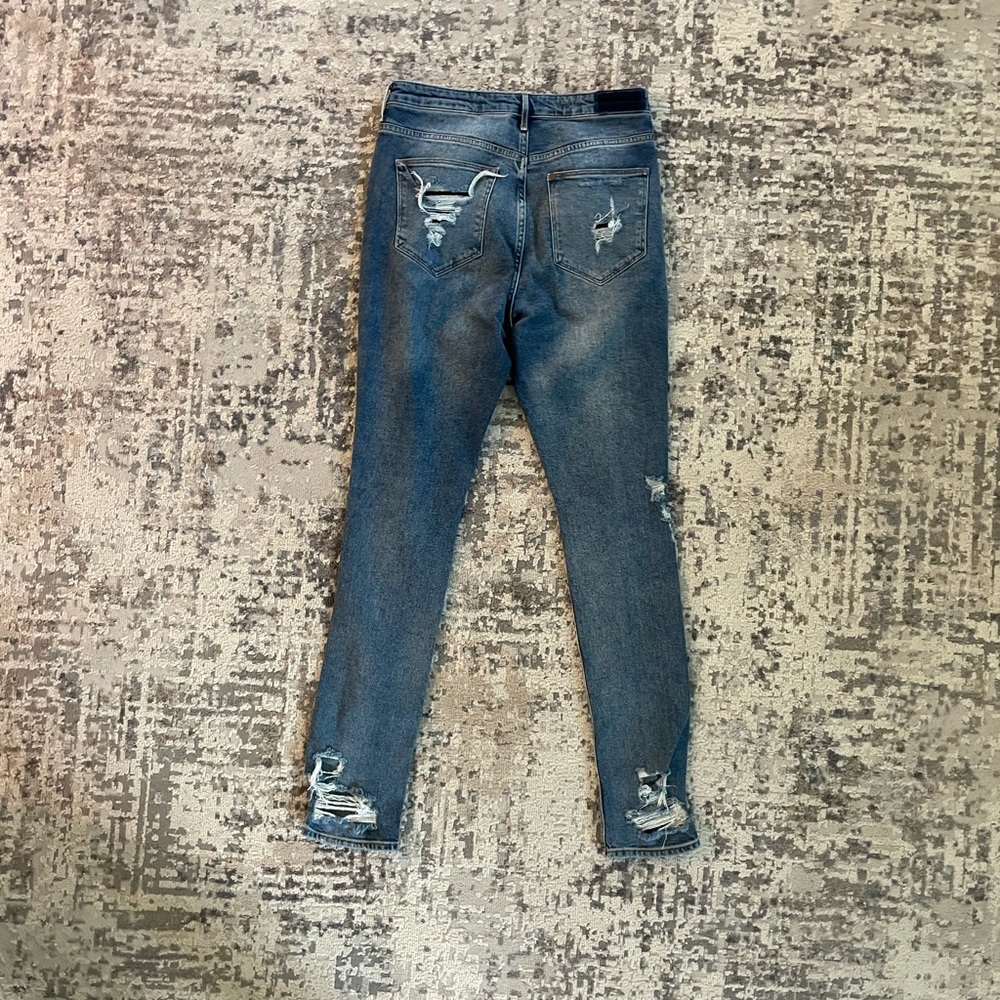 Distressed High Rise Skinny Jeans - Picture 7 of 9